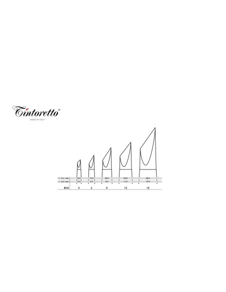 PENNELLO TINTORETTO IN SILICONE TRIANGOLARE SERIE 614