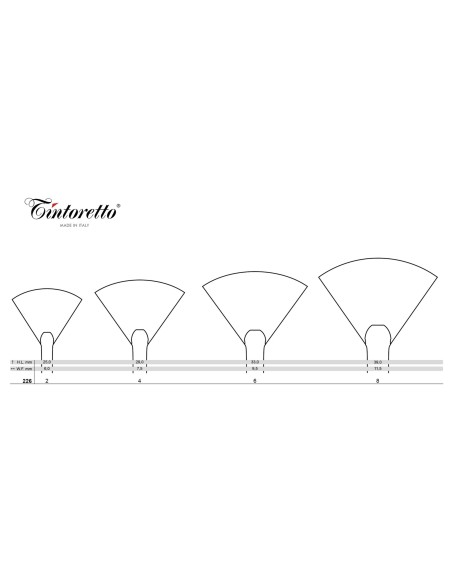 PENNELLO TINTORETTO IN SETOLA A VENTAGLIO SERIE 226