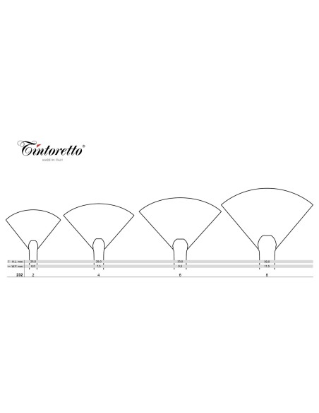 PENNELLO TINTORETTO IN PELO DI TASSO A VENTAGLIO SERIE 232