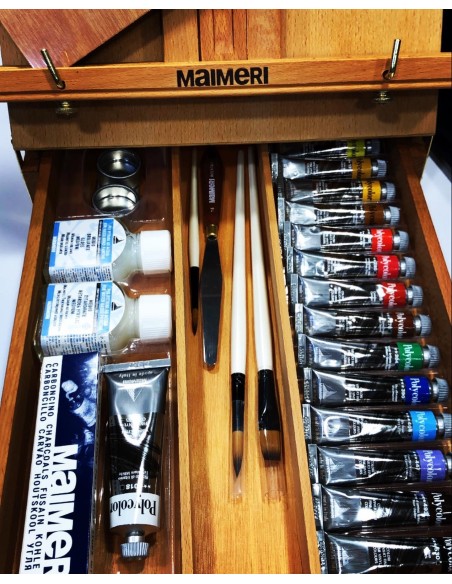 CASSETTA CAVALLETTO DA TAVOLO MAIMERI CON POLYCOLOR 20ML