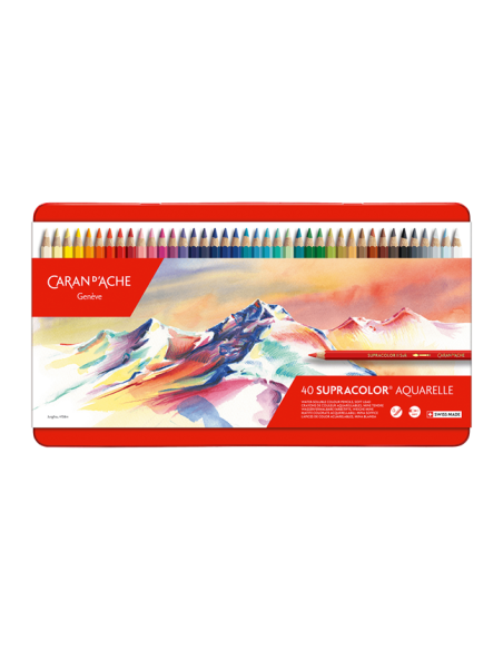 SCATOLA IN METALLO DA 40 COLORI 'SUPRACOLOR' CARAN D'ACHE
