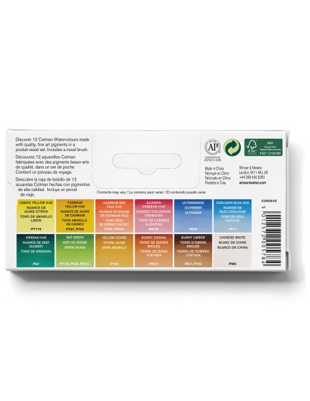 SET "SKETCHERS" 12 MEZZI GODET 'COTMAN' WINSOR & NEWTON