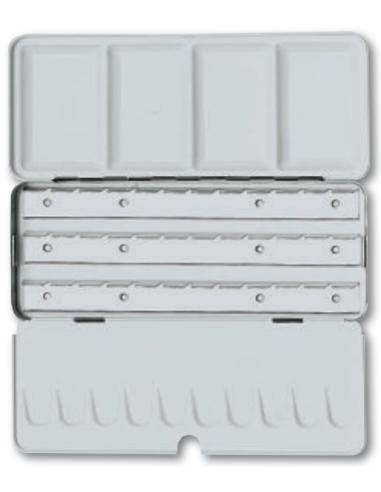 SCATOLA PORTA ACQUERELLI IN METALLO