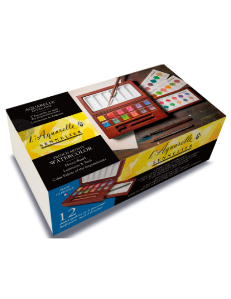 CASSETTA IN LEGNO ACQUERELLO EXTRAFINE SENNELIER