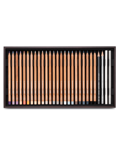 COFANETTO IN LEGNO DA 76 COLORI + 2...