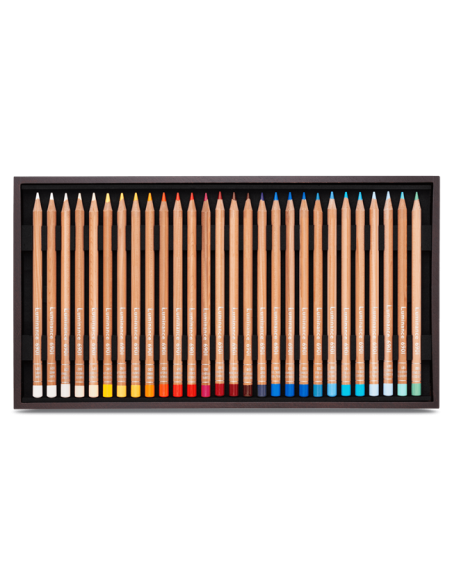 COFANETTO IN LEGNO DA 76 COLORI + 2 BLENDER + 2 GRAFWOOD - 'LUMINANCE' CARAN D'ACHE