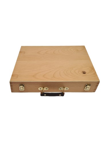 CASSETTA IN LEGNO CON COLORI AD OLIO...