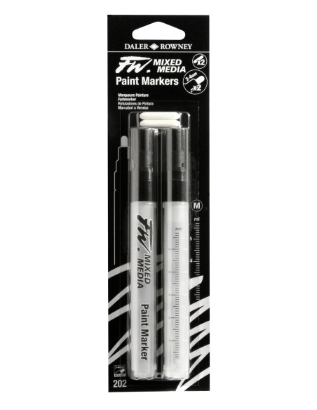 MARKER SET DA 2 CON PUNTA ROTONDA 2-4MM RICARICABILE