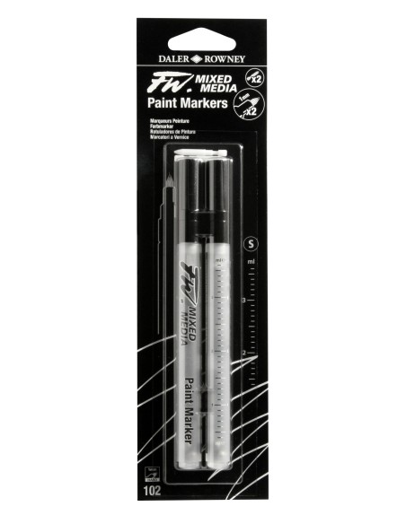 MARKER SET DA 2 CON PUNTA PENNELLO 1MM RICARICABILE