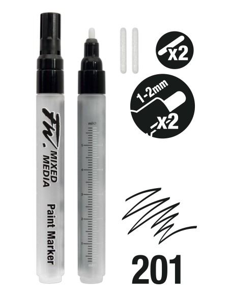 MARKER SET DA 2 CON PUNTA ROTONDA 1-2MM RICARICABILE