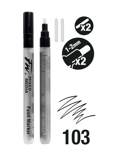 MARKER SET DA 2 CON PUNTA TONDA 1-2MM...