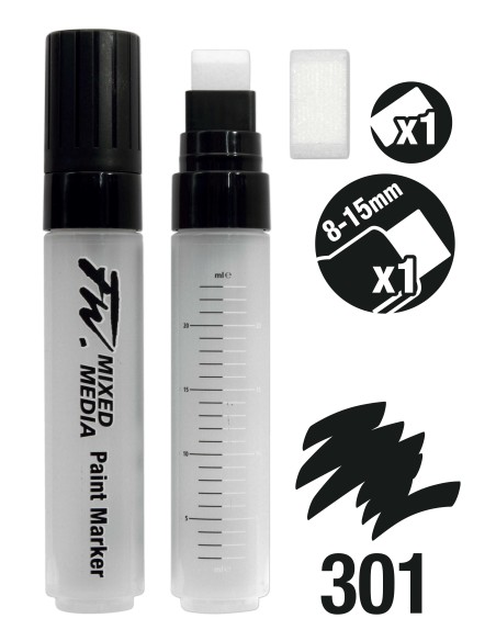 MARKER CON PUNTA SCALPELLO 8-15MM RICARICABILE