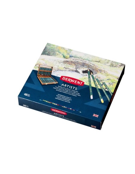 CASSETTA IN LEGNO DA 48 MATITE DERWENT 'ARTIST'