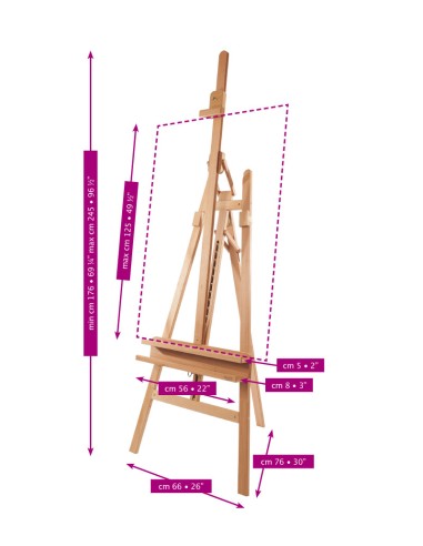 CAVALLETTO A LIRA CON ASTA...