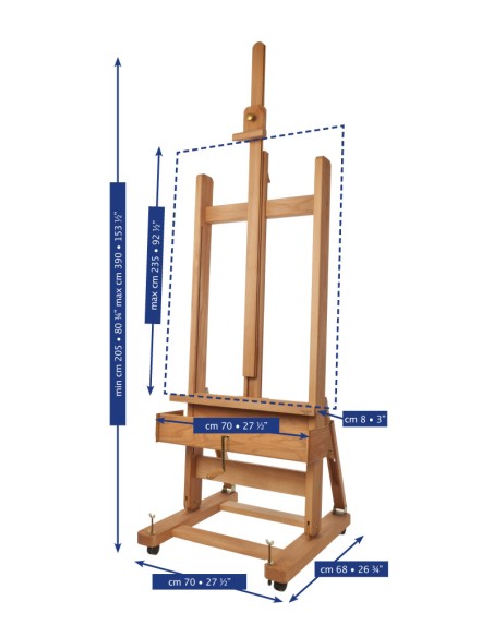 CAVALLETTO DA STUDIO CON MANOVELLA MABEF M/04