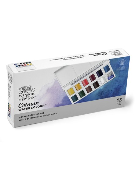 SET "SKETCHERS" 12 MEZZI GODET 'COTMAN' WINSOR & NEWTON