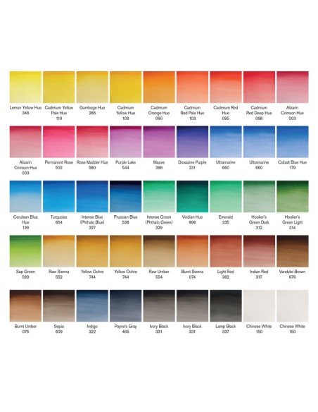 SET 45 MEZZI GODET ACQUERELLO 'COTMAN' WINSOR & NEWTON