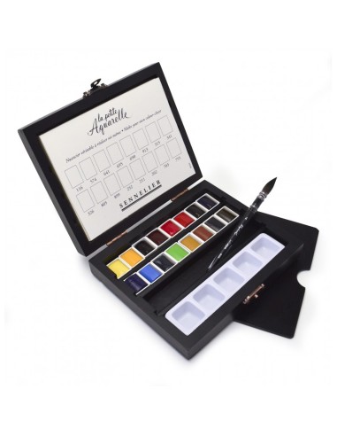 CASSETTA IN LEGNO CON 16 MEZZI GODET...