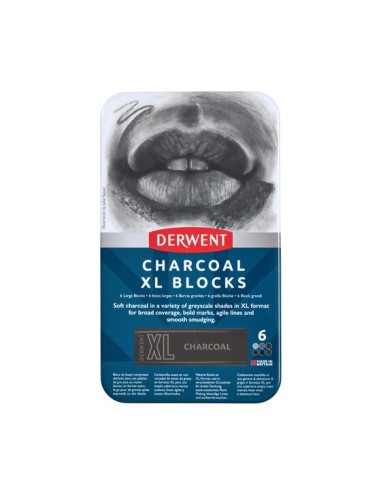 SET 6 'CHARCOAL XL BLOCKS' DERWENT