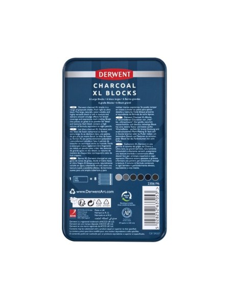 SET 6 'CHARCOAL XL BLOCKS' DERWENT