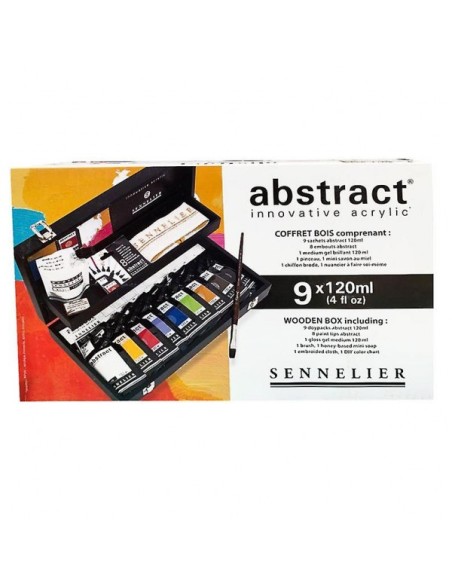 CASSETTA IN LEGNO 'ABSTRACT' SENNELIER