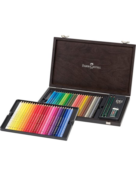 CASSETTA IN LEGNO DA 48 MATITE COLORATE 'POLYCHROMOS' FABER CASTELL