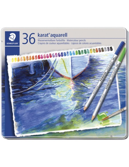 ASTUCCIO IN METALLO DA 36 MATITE COLORATE 'KARAT' STAEDTLER