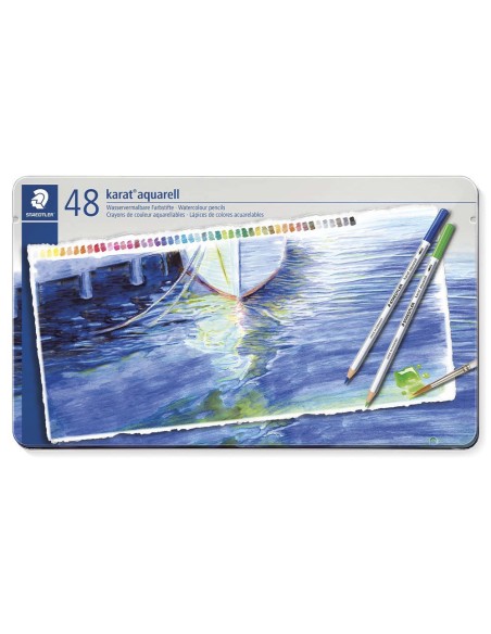 ASTUCCIO IN METALLO DA 48 MATITE COLORATE 'KARAT' STAEDTLER