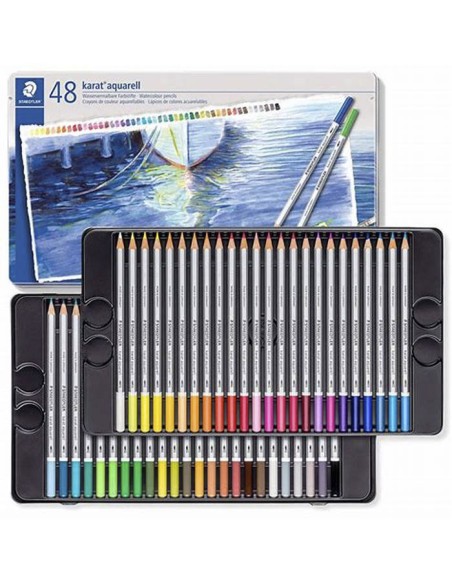 ASTUCCIO IN METALLO DA 48 MATITE COLORATE 'KARAT' STAEDTLER